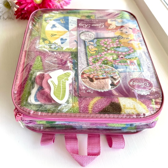 NEW Disney Princess Game Rug 40” x 40” Pink & Green w Spinner & Player Pieces - Picture 8 of 15
